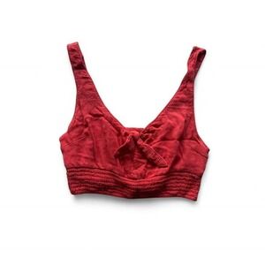 Abercrombie &‎ Fitch Cropped Tie front micro tank smock back S